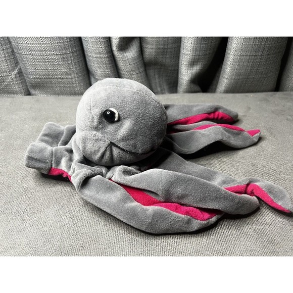 VTG Plush Creations Inc Full Hand Puppet Octopus Gray Pink 1993 Stuffed Animal - Picture 5 of 11
